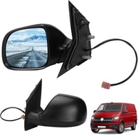 ZWPARTS Elektromos Visszapillantó Tükör VW T6 2015-2024 Modellekhez - Bal Oldali, Behajtható, Fűthető, Konvex Vezetőoldali Tükör 1