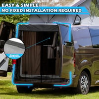 ZWPARTS Mágneses Rovarháló Citroën Jumpy 2016-2025 Csomagtérajtóhoz - Einzelne Schicht-für Jumpy, tailgate 5