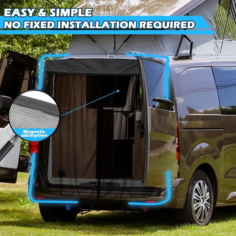 ZWPARTS Mágneses Rovarháló Citroën Jumpy 2016-2025 Csomagtérajtóhoz - Einzelne Schicht-für Jumpy, tailgate