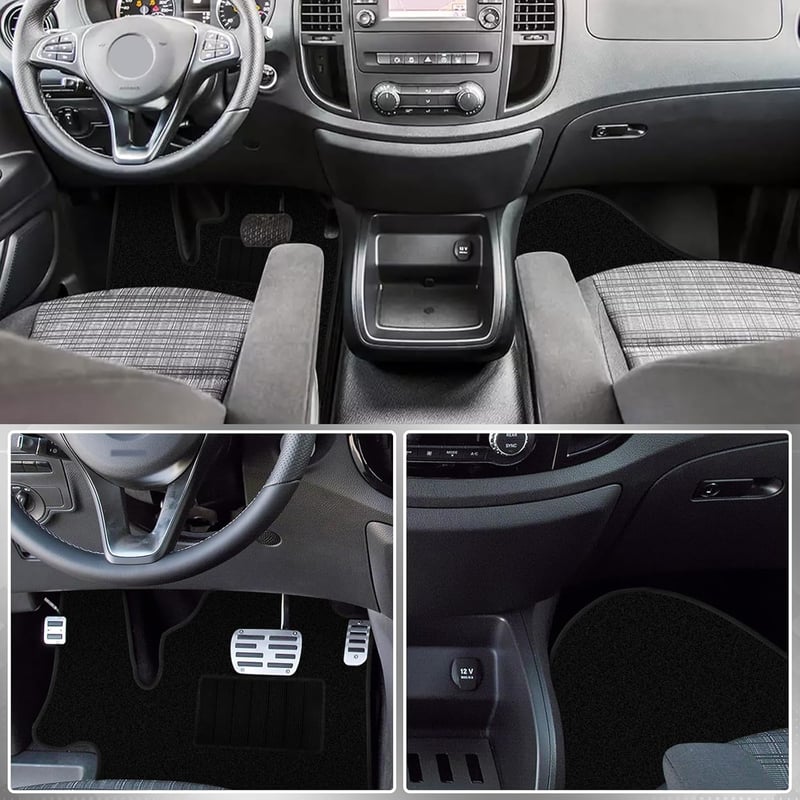 ZWPARTS Mercedes-Benz Vito V-Class W447 2014-2025 prémium autószőnyeg szett fekete