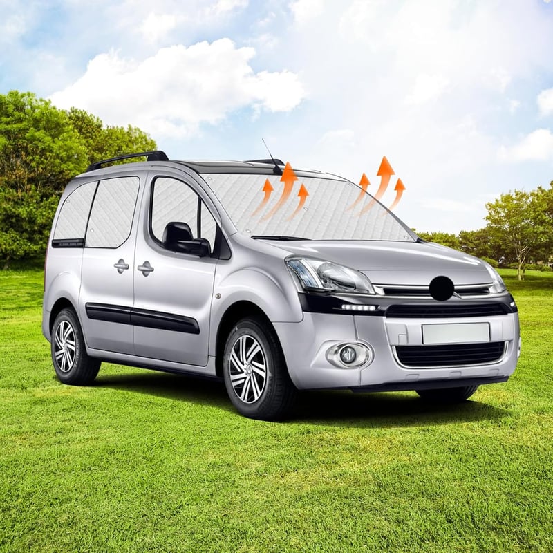 ZWPARTS Napvédő Autó Szélvédő Citroen Berlingo Peugeot Partner 2008-2018 8db Összecsukható