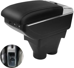 ZWPARTS Peugeot 208 2013-2018 Középkonzol USB Töltőportokkal Fekete