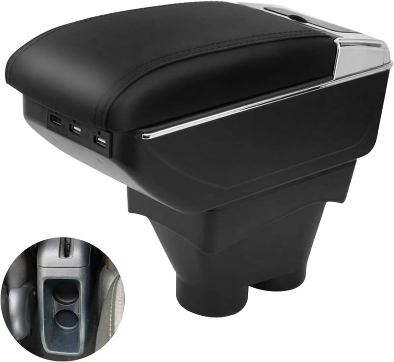 ZWPARTS Peugeot 208 2013-2018 Középkonzol USB Töltőportokkal Fekete