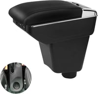 ZWPARTS Renault Clio IV 2012-2019 Kartámasz USB Töltőportokkal Fekete Bőr 1