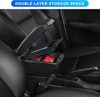 ZWPARTS Renault Clio IV 2012-2019 Kartámasz USB Töltőportokkal Fekete Bőr 3