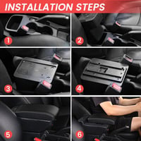 ZWPARTS Toyota Aygo X 2022 Kartámasz 7 USB Töltőporttal, Fekete Bőr Középkonzol 6