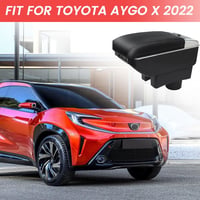 ZWPARTS Toyota Aygo X 2022 Kartámasz 7 USB Töltőporttal, Fekete Bőr Középkonzol 7