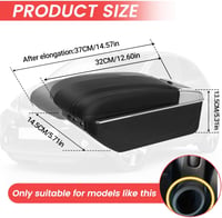 ZWPARTS Toyota Aygo X 2022 Kartámasz 7 USB Töltőporttal, Fekete Bőr Középkonzol 2