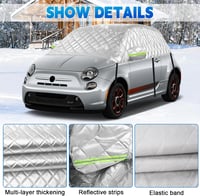 ZWPARTS vastag félgarázs autóponyva VW Tiguan LWB és Tesla Model Y modellekhez - ezüst 3