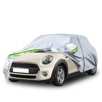 ZWPARTS Vodootporna auto cerada za Mini Cooper 3 vrata (2000-2024) - Srebrna zaštitna navlaka sa patentnim zatvaračem, otporna na snijeg i kišu 1