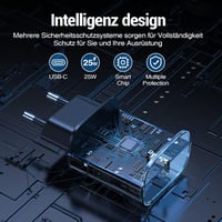 ZXCJ 25W USB-C gyors töltő iPhone Samsung iPad kábellel 5
