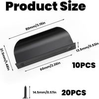 Zxglxinyao 10 bucăți mâner modern ascuns din aluminiu pentru mobilier de bucătărie, negru, distanță între găuri 64 mm, mâner pentru sertar de dulap și garderobă 2