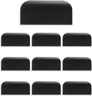 Zxglxinyao 10 bucăți mâner modern ascuns din aluminiu pentru mobilier de bucătărie, negru, distanță între găuri 64 mm, mâner pentru sertar de dulap și garderobă
