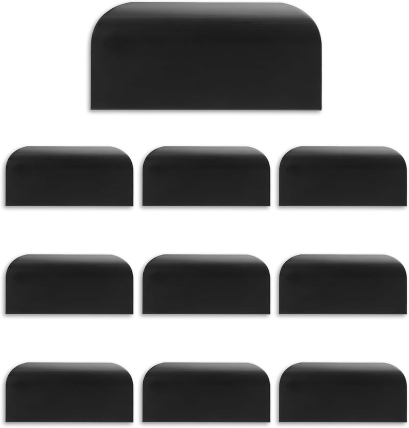 Zxglxinyao 10 bucăți mâner modern ascuns din aluminiu pentru mobilier de bucătărie, negru, distanță între găuri 64 mm, mâner pentru sertar de dulap și garderobă