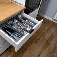 Zxglxinyao 10 bucăți mâner modern ascuns din aluminiu pentru mobilier de bucătărie, negru, distanță între găuri 64 mm, mâner pentru sertar de dulap și garderobă 6