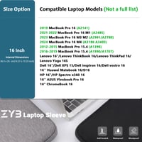 Taška na 16-palcový notebook ZYB pre MacBook Pro 16 / Lenovo / HP / Asus / Dell – čierna 2