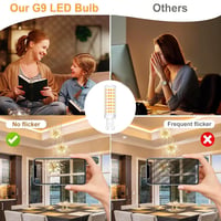 ZYGODLUK G9 LED izzó 10W meleg fehér 2700K 5db szett csillárhoz 4