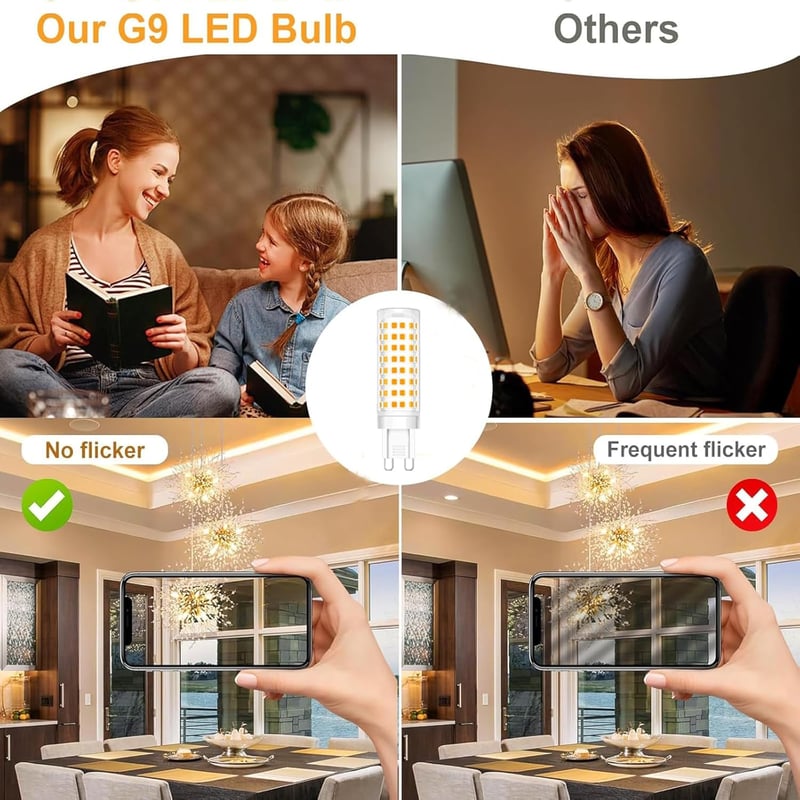 ZYGODLUK G9 LED izzó 10W meleg fehér 2700K 5db szett csillárhoz