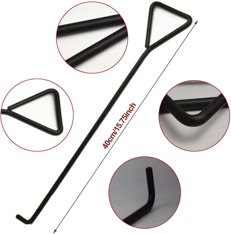 ZYHDFH Csatornaburkolat Emelő Horog 40cm Rozsdamentes Acél