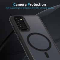 ZYIMOU magnetický kryt pre Samsung Galaxy S20 FE kompatibilný s MagSafe, s ochranou fotoaparátu, tenký nárazuvzdorný čierny obal na telefón 2