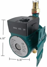 ZYIY 100W Automata Melegvíz Nyomásfokozó Szivattyú 230V Zuhany Keringető 4