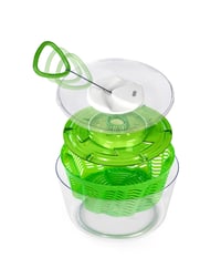 Odstredivka na šalát Zyliss Easy Spin 2, 6 litrová, zelená, technológia AquaVent, zaťahovacia šnúra a brzdný systém, protišmyková základňa, šalát 5