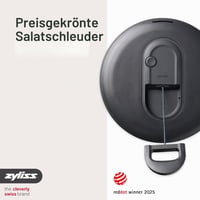 Centrifugă pentru salată Zyliss Easy Spin din oțel inoxidabil, mare, 6L, cu șnur și buton de oprire 3