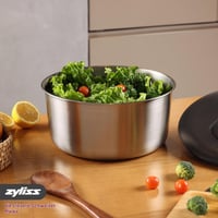 Centrifugă pentru salată Zyliss Easy Spin din oțel inoxidabil, mare, 6L, cu șnur și buton de oprire 8