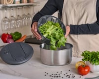 Zyliss Swift Dry centrifuga za salatu od nehrđajućeg čelika, 3,5 L, s poklopcem, bez BPA, s protukliznim dnom, AquaVent tehnologijom, periva u perilici posuđa 4