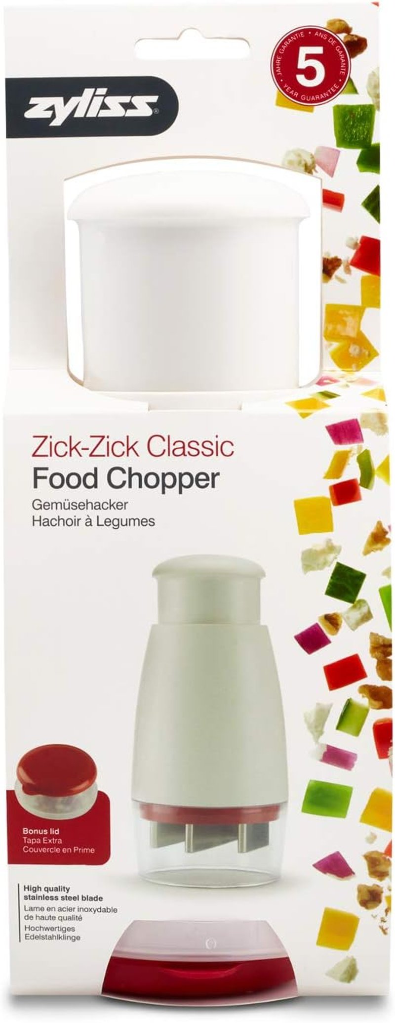 ZYLISS Zick Zick Zöldségvágó Kés Gyors Aprítóhoz - White/Red