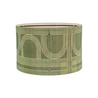 Abajur suspendat Zynanthra Boho din bambus, semitransparent, 35x23 cm, verde, stil ratan, decorativ, pentru tavan 1