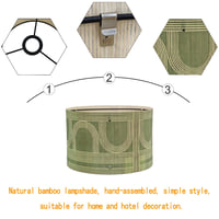 Abajur suspendat Zynanthra Boho din bambus, semitransparent, 35x23 cm, verde, stil ratan, decorativ, pentru tavan 8