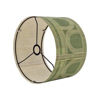 Abajur suspendat Zynanthra Boho din bambus, semitransparent, 35x23 cm, verde, stil ratan, decorativ, pentru tavan 2