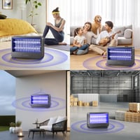 Capcană electrică pentru insecte Zyphoria 3500V cu grilaj dublu de tensiune, aparat anti-țânțari de 20W cu temporizator și telecomandă, două becuri de rezervă, pentru utilizare în interior 7