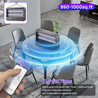 Capcană electrică pentru insecte Zyphoria 3500V cu grilaj dublu de tensiune, aparat anti-țânțari de 20W cu temporizator și telecomandă, două becuri de rezervă, pentru utilizare în interior 4