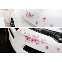 ZYWUOY Ružičasti cvijet trešnje, auto naljepnica od vinila za vjetrobransko staklo i branik - 1 kom (Nepotpun komplet, iz originalnog seta) 10