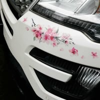ZYWUOY Ružičasti cvijet trešnje, auto naljepnica od vinila za vjetrobransko staklo i branik - 1 kom (Nepotpun komplet, iz originalnog seta) 3