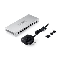 Zyxel GS1200-10v3 8-portový webom spravovaný Gigabit LAN switch, 2x SFP uplink, VLAN, QoS, IGMP Snooping, desktopový sieťový prepínač bez ventilátora 2