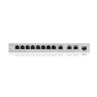 Webovo spravovateľný sieťový prepínač Zyxel XGS1250-12 s 12 portami – 8x 1G + 3x 10G + 1x 10G SFP+ – QoS, VLAN, agregácia liniek, inteligentný ventilátor, strieborný 2