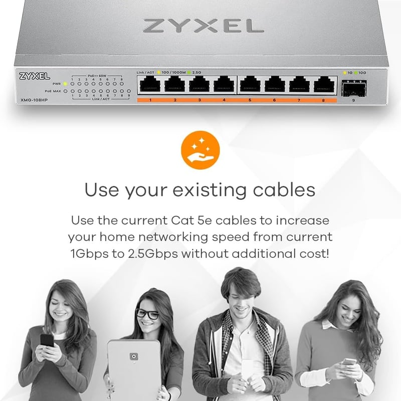 Zyxel XMG-108HP 8-Port 2.5G Multi-Gig Switch 100W PoE++ Hálózati Elosztó 10G SFP+ Porttal, Asztali vagy Fali Rögzítéssel

AI: I need to crea