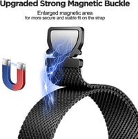 ZZMY 22mm Rozsdamentes Acél Óraszíj Garmin Venu 3/2 és Huawei GT6/GT5/GT4/GT3/GT2 Okosórákhoz - Mágneses Ejtőernyős Csat Férfiaknak 4