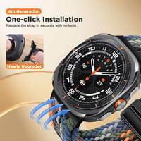 ZZMY Mágneses Nylon Szíj Samsung Galaxy Watch Ultra 47mm és Watch7 Ultra Okosórához - Állítható Rugalmas Sportpánt Férfiaknak és Nőknek 3