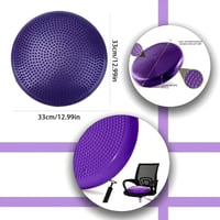 Pernă de echilibru ZZTTLE cu pompă de aer, diametru 33 cm, mov, pentru yoga, masaj, fitness și antrenamentul spatelui, pernă pentru dezvoltarea coordonării și a mușchilor core 5