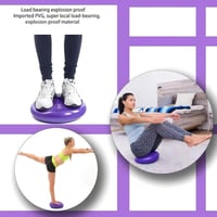 Pernă de echilibru ZZTTLE cu pompă de aer, diametru 33 cm, mov, pentru yoga, masaj, fitness și antrenamentul spatelui, pernă pentru dezvoltarea coordonării și a mușchilor core 7