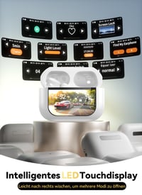 Bezdrôtové slúchadlá ZZU 2026 Bluetooth 5.4, 4 ENC mikrofóny, 48 hodín prehrávania, potlačenie hluku ANC, HiFi hlboké basy, vodotesnosť IPX7, LED displej 3