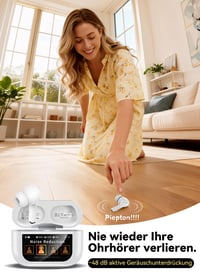Bezdrôtové slúchadlá ZZU 2026 Bluetooth 5.4, 4 ENC mikrofóny, 48 hodín prehrávania, potlačenie hluku ANC, HiFi hlboké basy, vodotesnosť IPX7, LED displej 6