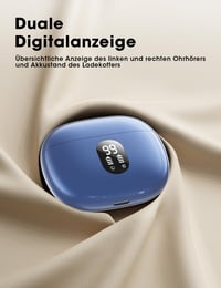 Bezdrôtové slúchadlá ZZU Balu Bluetooth 5.4, 4 mikrofóny s potlačením hluku ENC, LED displej, 48-hodinová výdrž batérie, HiFi hlboké basy, vodeodolné športové slúchadlá 6