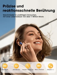 Bezdrôtové slúchadlá ZZU Balu Bluetooth 5.4, 4 mikrofóny s potlačením hluku ENC, LED displej, 48-hodinová výdrž batérie, HiFi hlboké basy, vodeodolné športové slúchadlá 7