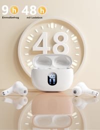 Căști Bluetooth 5.4 ZZU T18 cu 4 microfoane pentru anularea zgomotului ENC și autonomie de 48 de ore - alb 3