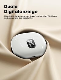 Căști Bluetooth 5.4 ZZU T18 cu 4 microfoane pentru anularea zgomotului ENC și autonomie de 48 de ore - alb 6
